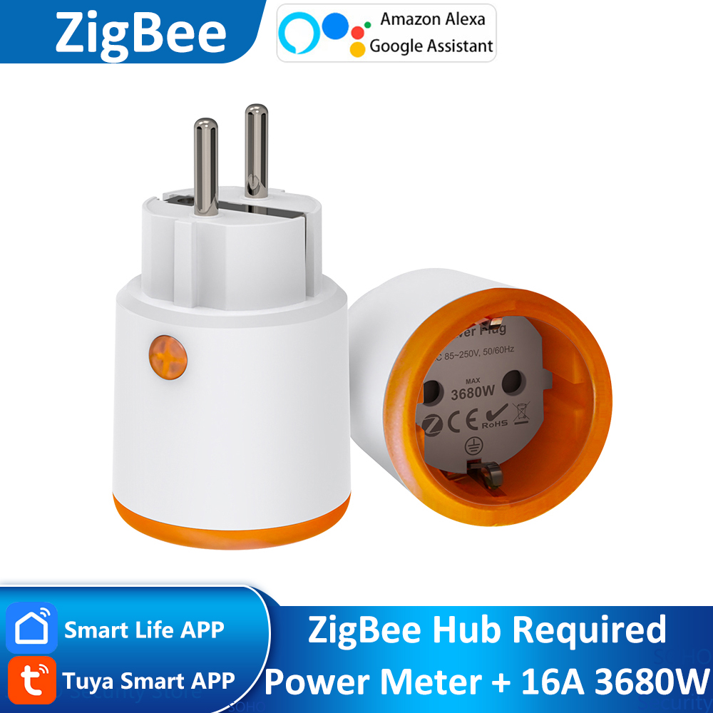 Home Improvement Outlet - EU 16A Tuya ZigBee สมาร์ทการตรวจสอบพลังงานปลั๊ก Outlet
