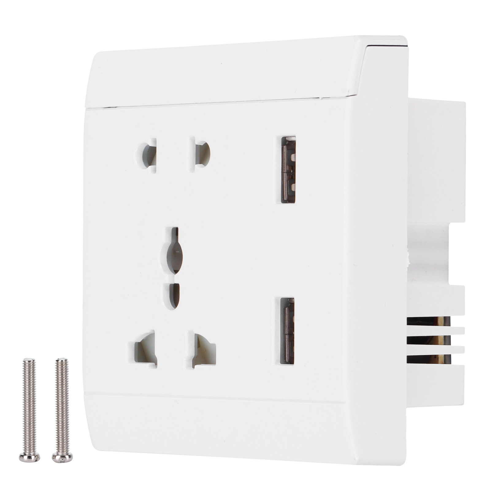 Home Improvement Outlet - 13A ปลั๊กไฟติดผนังอเนกประสงค์พร้อมพอร์ต USB 2 พอร์ต การปรับปรุงบ้าน