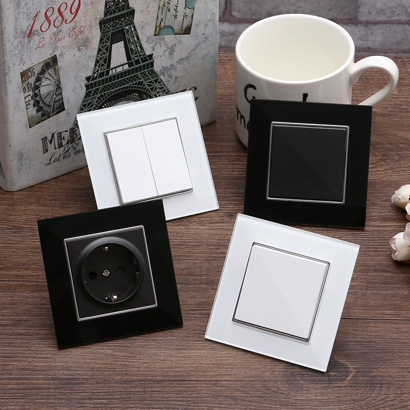 กระจกสีดํา Wallpad ปลั๊กไฟแผง  - Home Improvement Outlet บทวิจารณ์และราคา